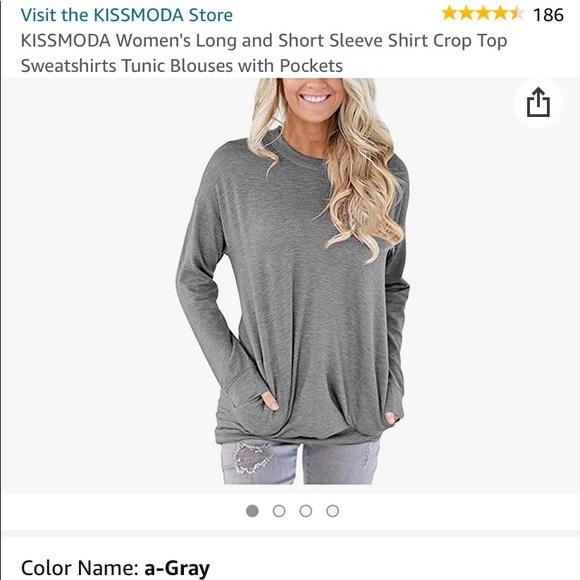 Women's Long and Short Sleeve Sweatshirts with Pockets ( BRAND NEW IN PACKAGE ) - Picture 1 of 5